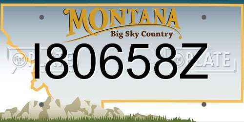 I80658Z Montana License Plate