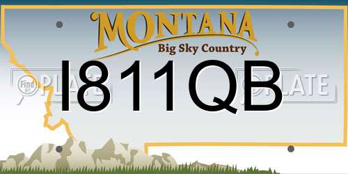 I811QB Montana License Plate