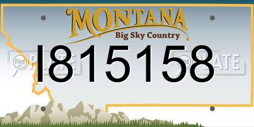 I815158 Montana License Plate
