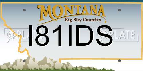 I81IDS Montana License Plate