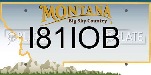 I81IOB Montana License Plate