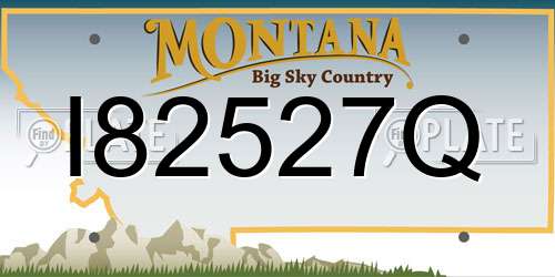 I82527Q Montana License Plate
