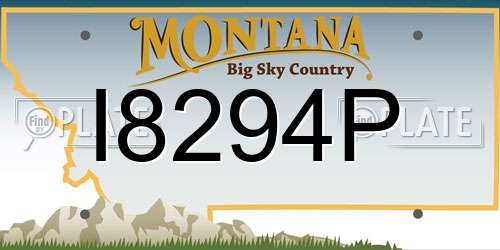 I8294P Montana License Plate