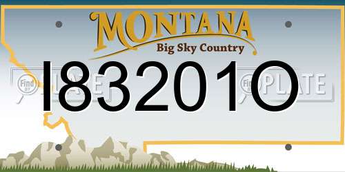 I83201O Montana License Plate