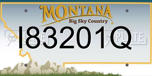 I83201Q Montana License Plate