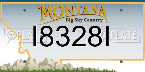I8328I Montana License Plate