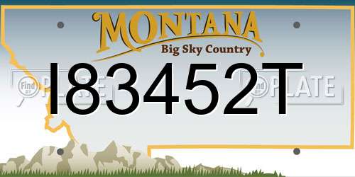 I83452T Montana License Plate