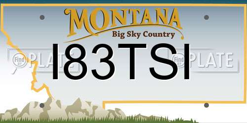 I83TSI Montana License Plate