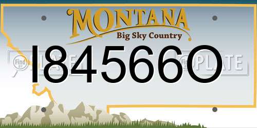 I84566O Montana License Plate