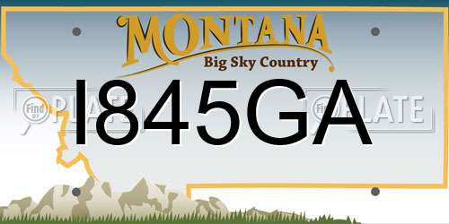 I845GA Montana License Plate