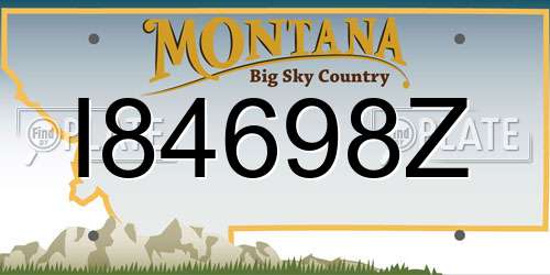 I84698Z Montana License Plate