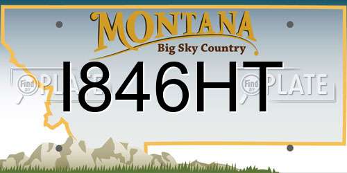 I846HT Montana License Plate