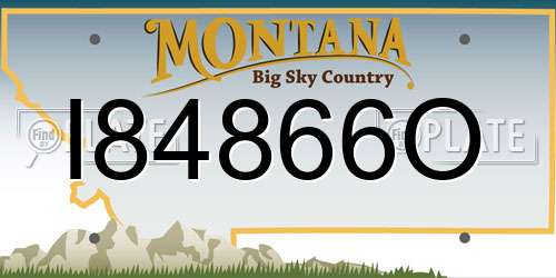 I84866O Montana License Plate