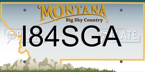 I84SGA Montana License Plate