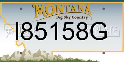 I85158G Montana License Plate