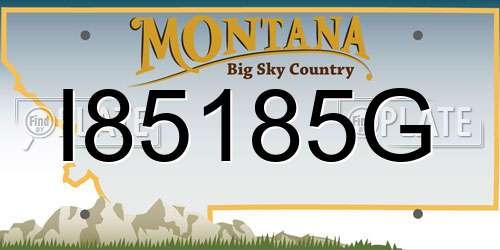 I85185G Montana License Plate