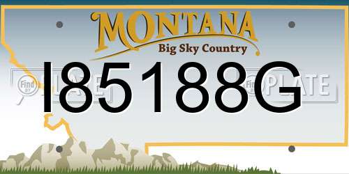 I85188G Montana License Plate