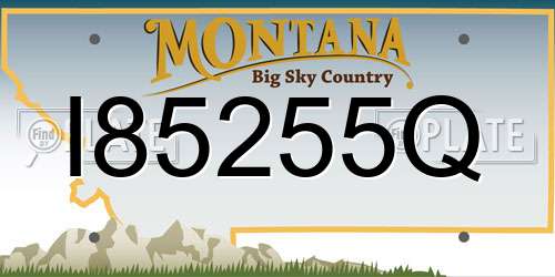 I85255Q Montana License Plate
