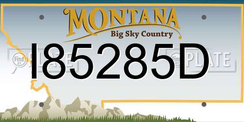 I85285D Montana License Plate