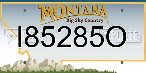 I85285O Montana License Plate