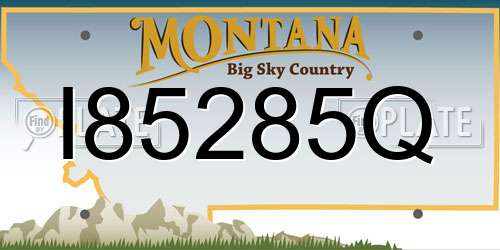I85285Q Montana License Plate