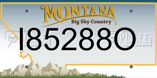 I85288O Montana License Plate