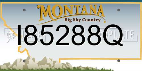 I85288Q Montana License Plate