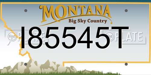 I85545T Montana License Plate