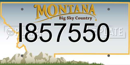 I857550 Montana License Plate