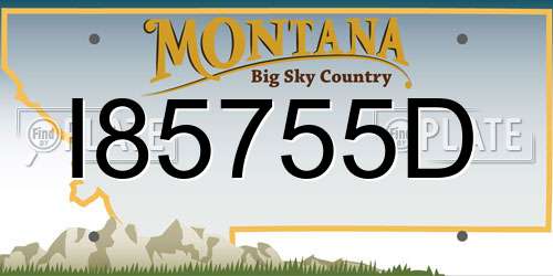 I85755D Montana License Plate