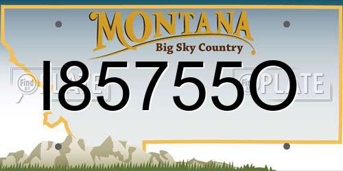 I85755O Montana License Plate