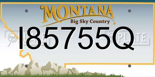 I85755Q Montana License Plate