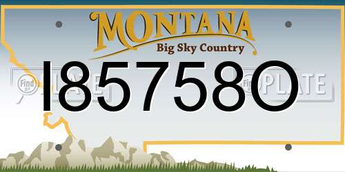 I85758O Montana License Plate