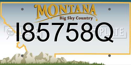 I85758Q Montana License Plate