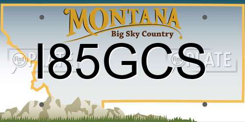 I85GCS Montana License Plate