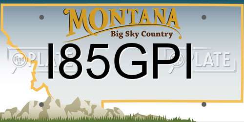I85GPI Montana License Plate