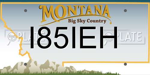 I85IEH Montana License Plate