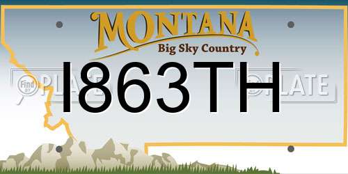 I863TH Montana License Plate