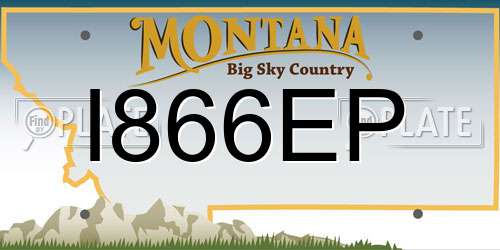 I866EP Montana License Plate