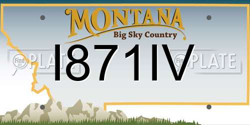 I871IV Montana License Plate