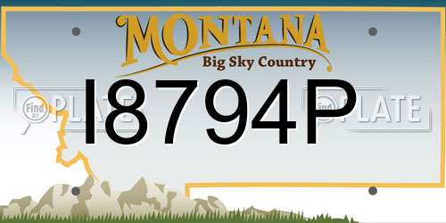I8794P Montana License Plate
