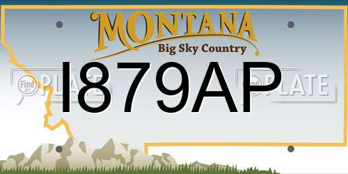 I879AP Montana License Plate