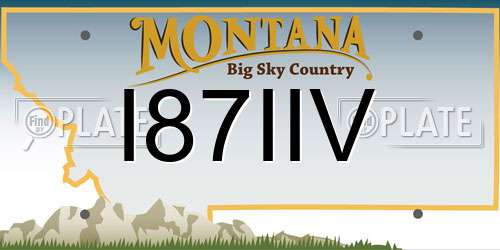 I87IIV Montana License Plate