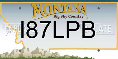 I87LPB Montana License Plate