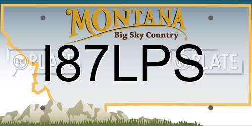 I87LPS Montana License Plate