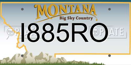 I885RO Montana License Plate