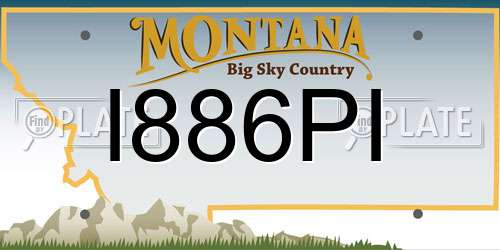 I886PI Montana License Plate