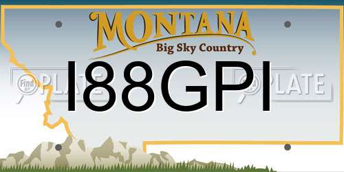I88GPI Montana License Plate