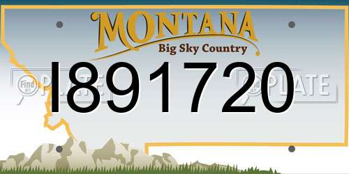 I891720 Montana License Plate