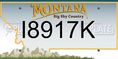 I8917K Montana License Plate